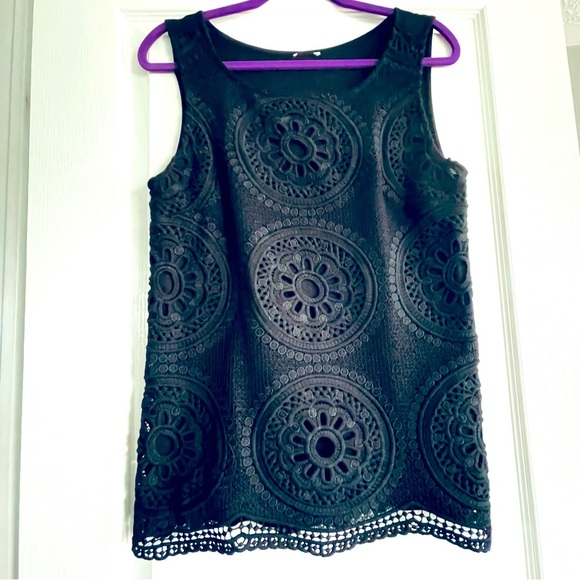 Kismet Black Lace Tank Top - Picture 1 of 4